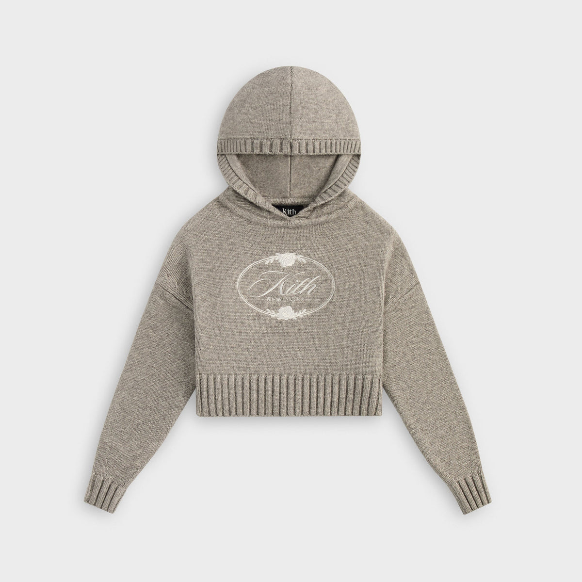 Kith Kids Cropped Celyse Sweater Hoodie - Graphite