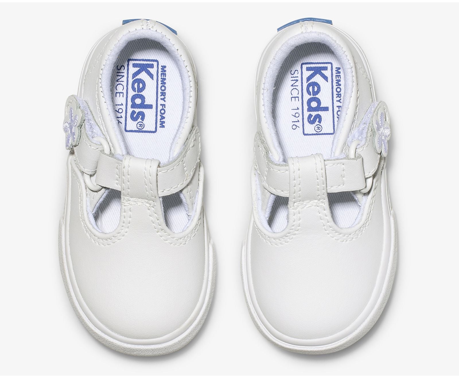 Big Kid's Daphne T-Strap Leather Sneaker White