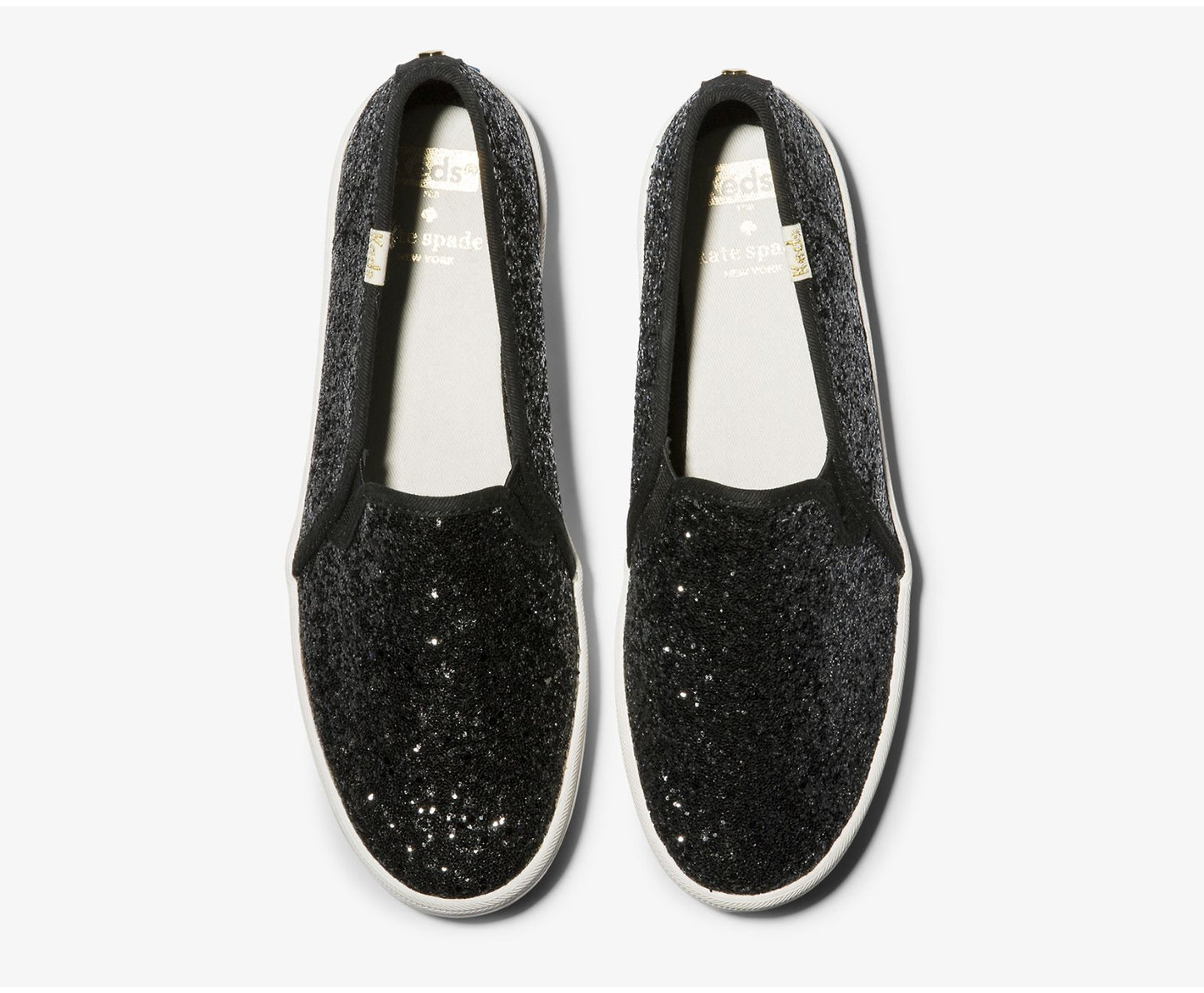 x kate spade new york Double Decker Glitter Black