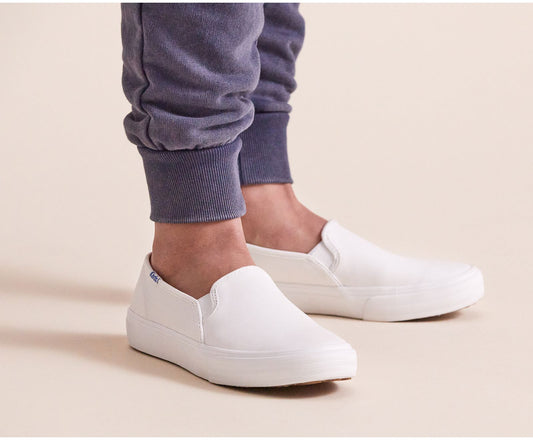 Double Decker Leather White