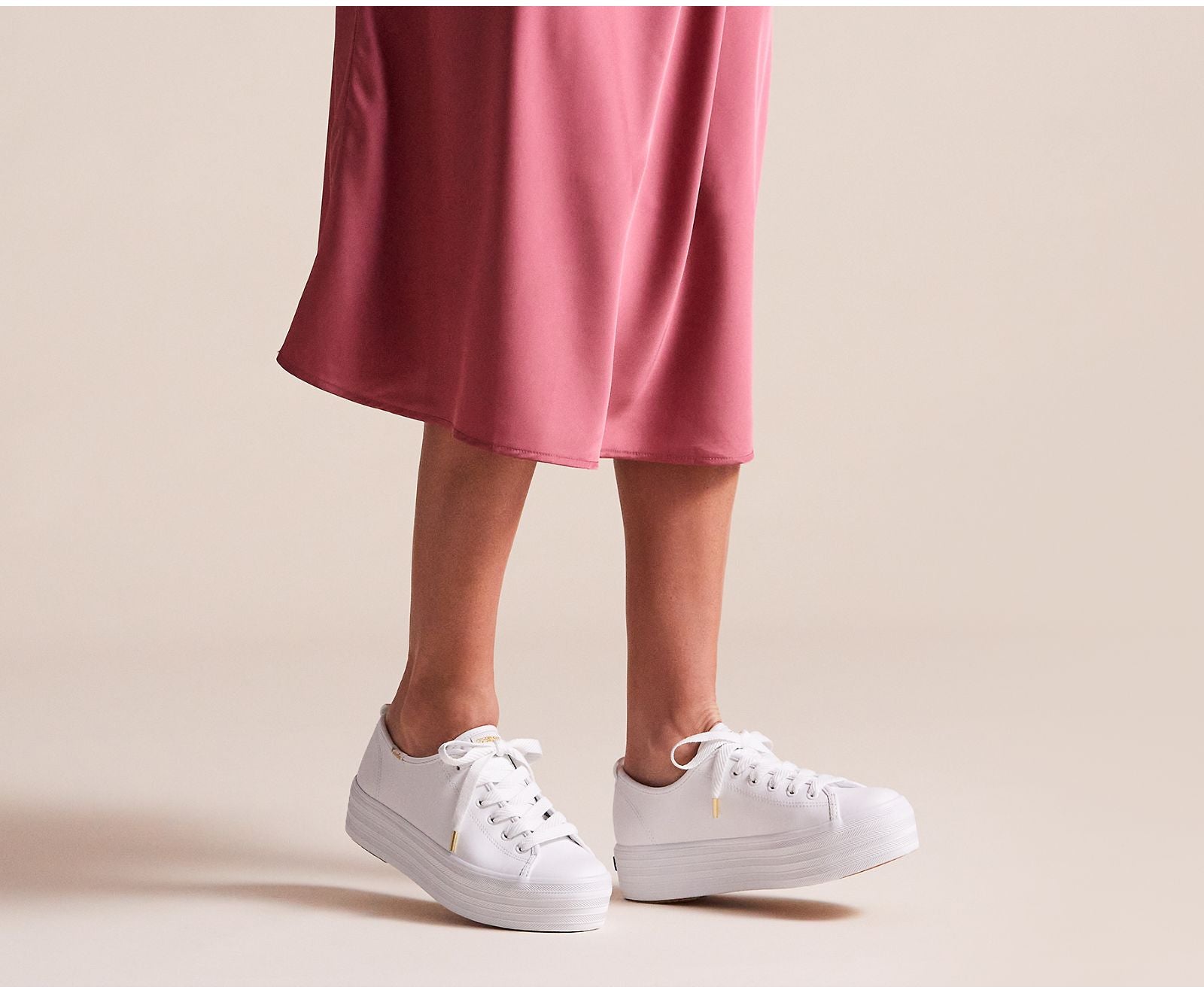 Triple Up Leather White