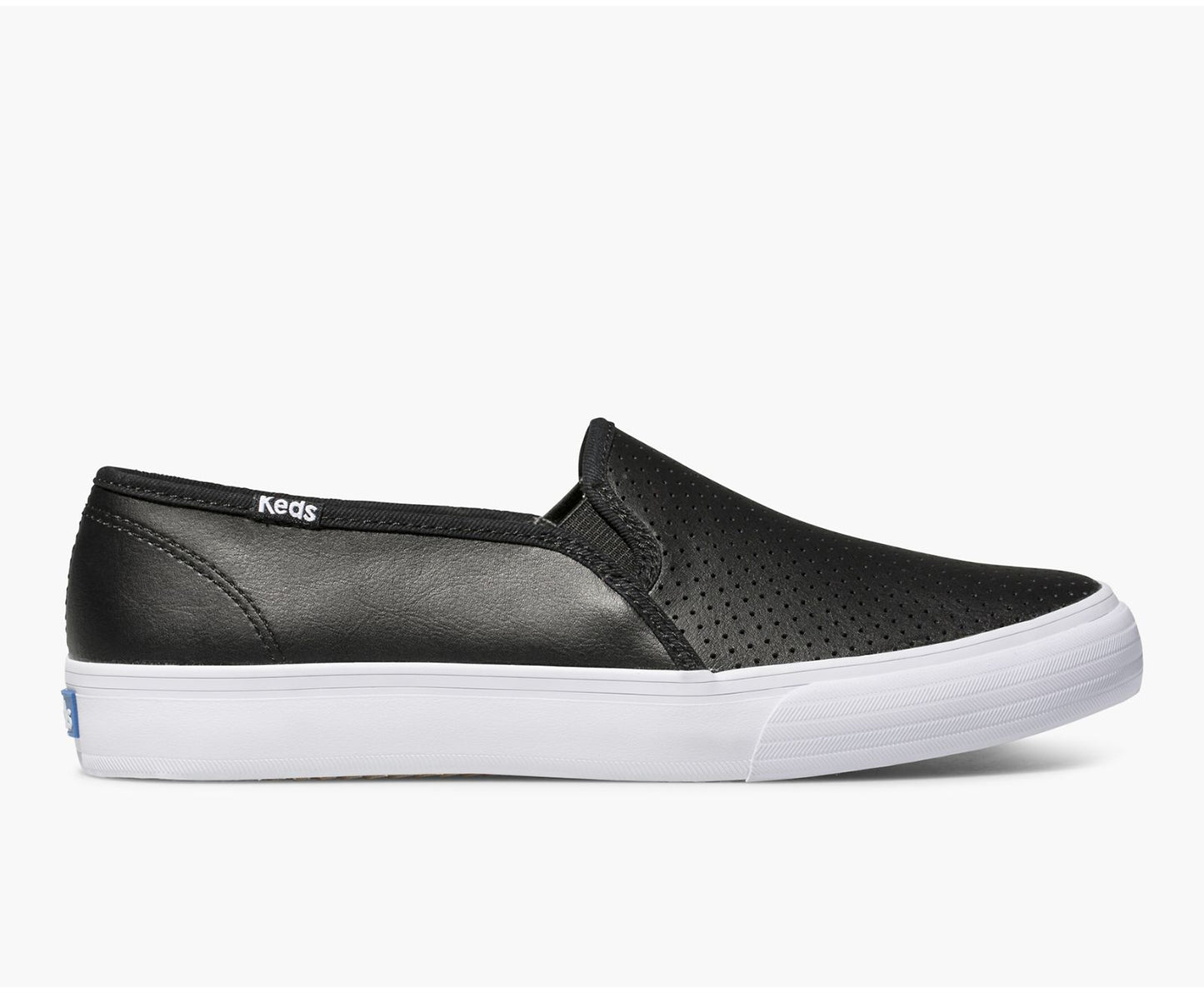 Double Decker Perf Leather Black
