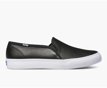 Double Decker Perf Leather Black