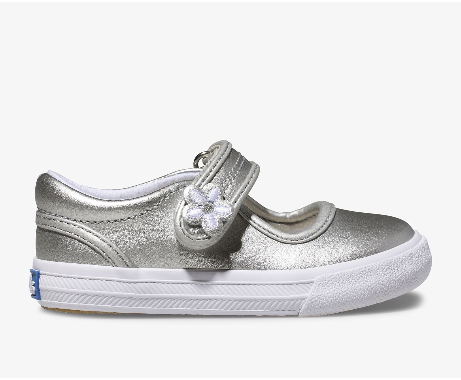 Big Kid's Ella Mary Jane Silver Metallic