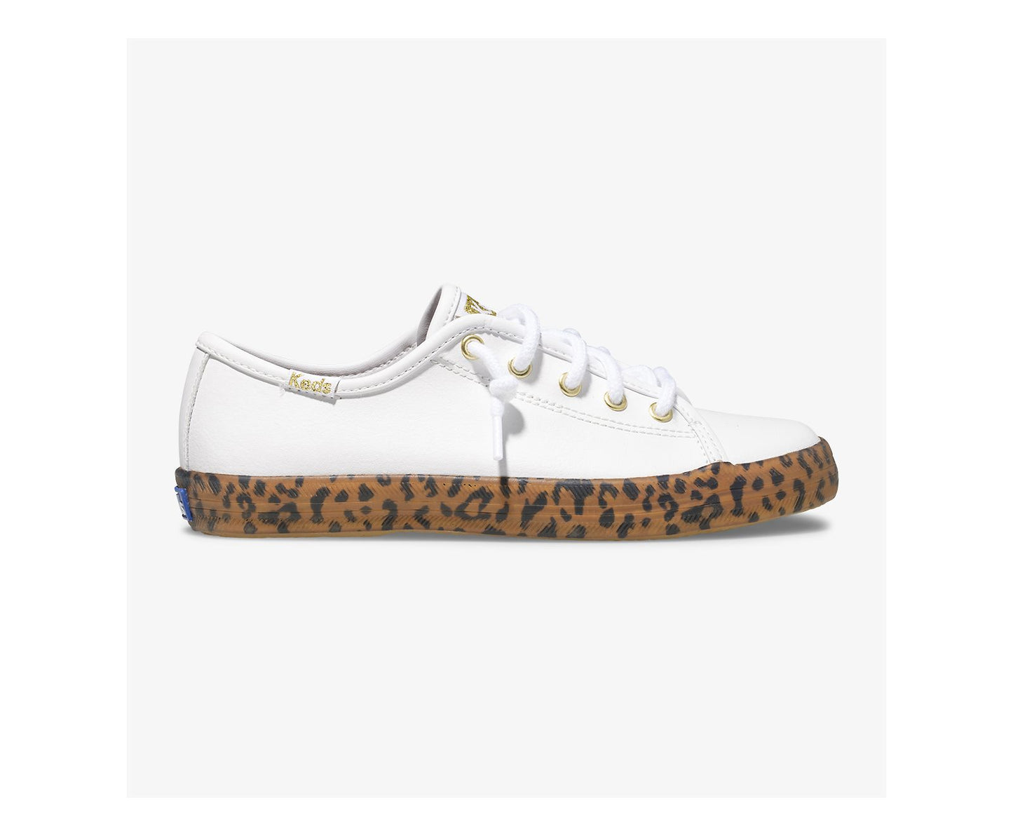 Big Kid's Kickstart Leopard Foxing Sneaker White