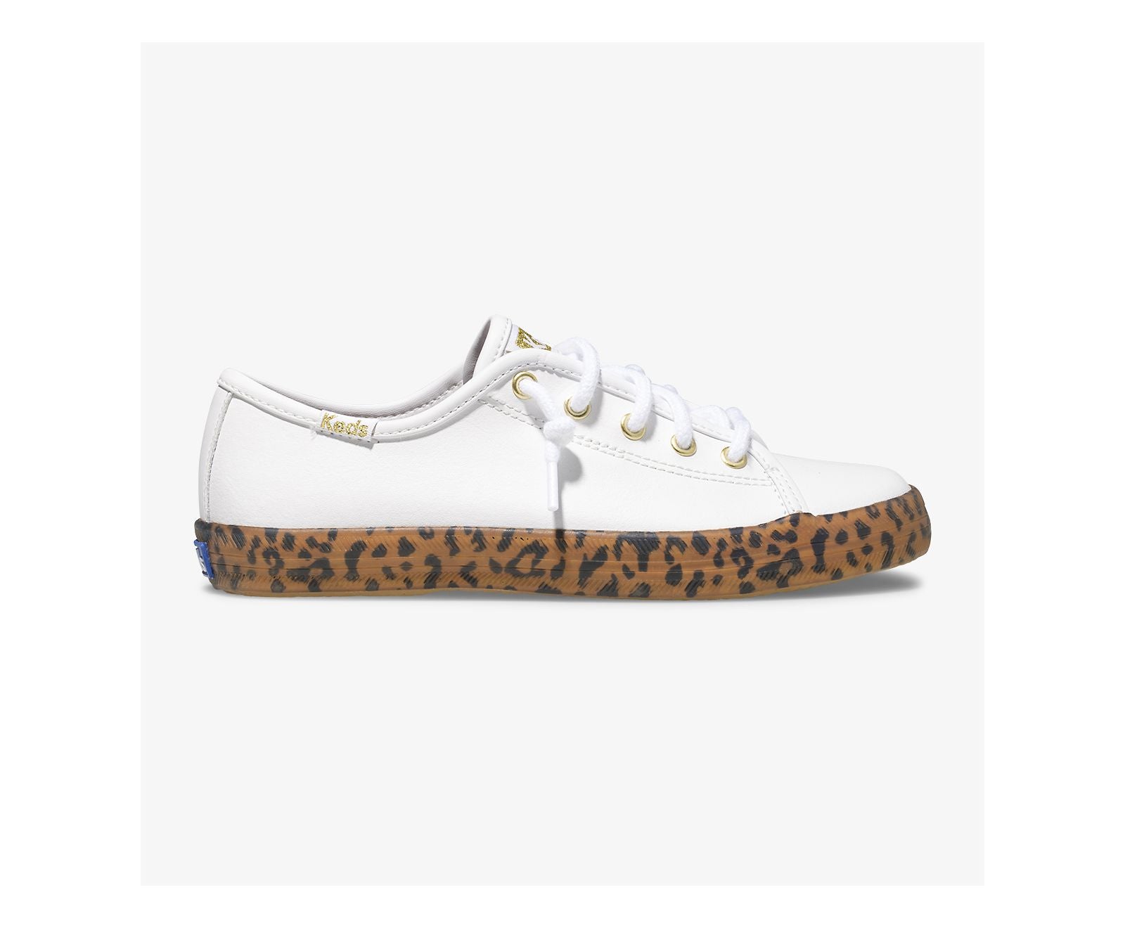 Big Kid's Kickstart Leopard Foxing Sneaker White