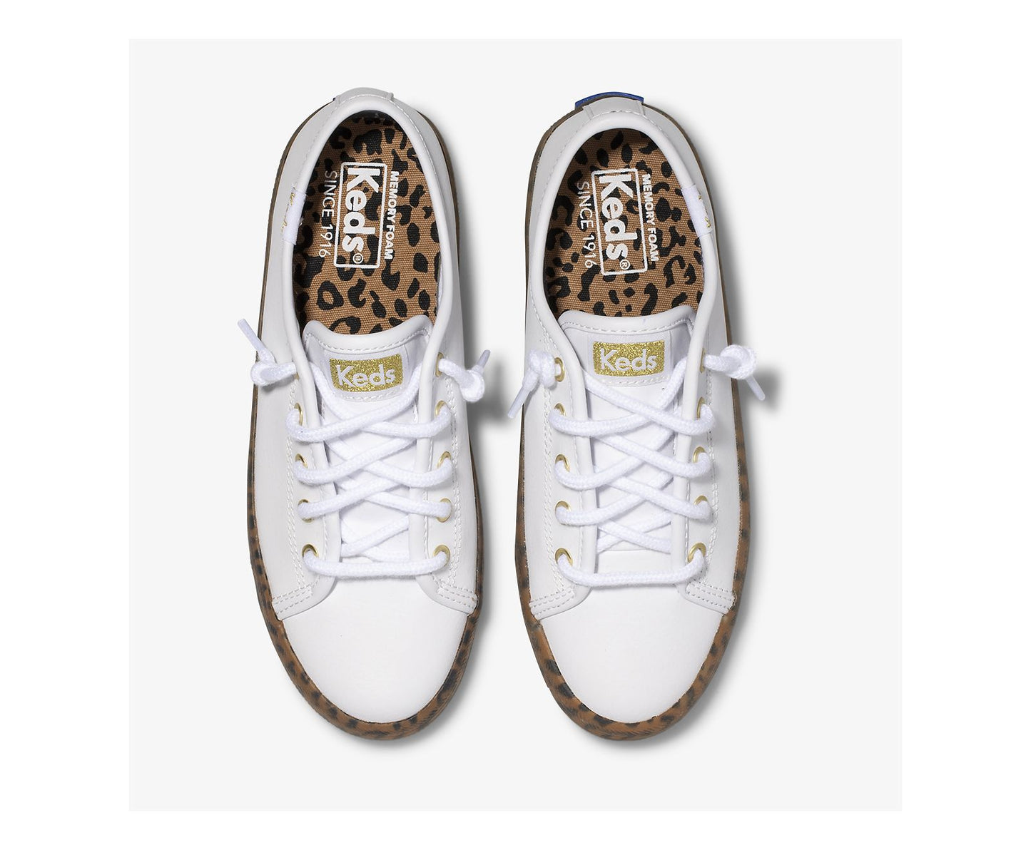 Big Kid's Kickstart Leopard Foxing Sneaker White