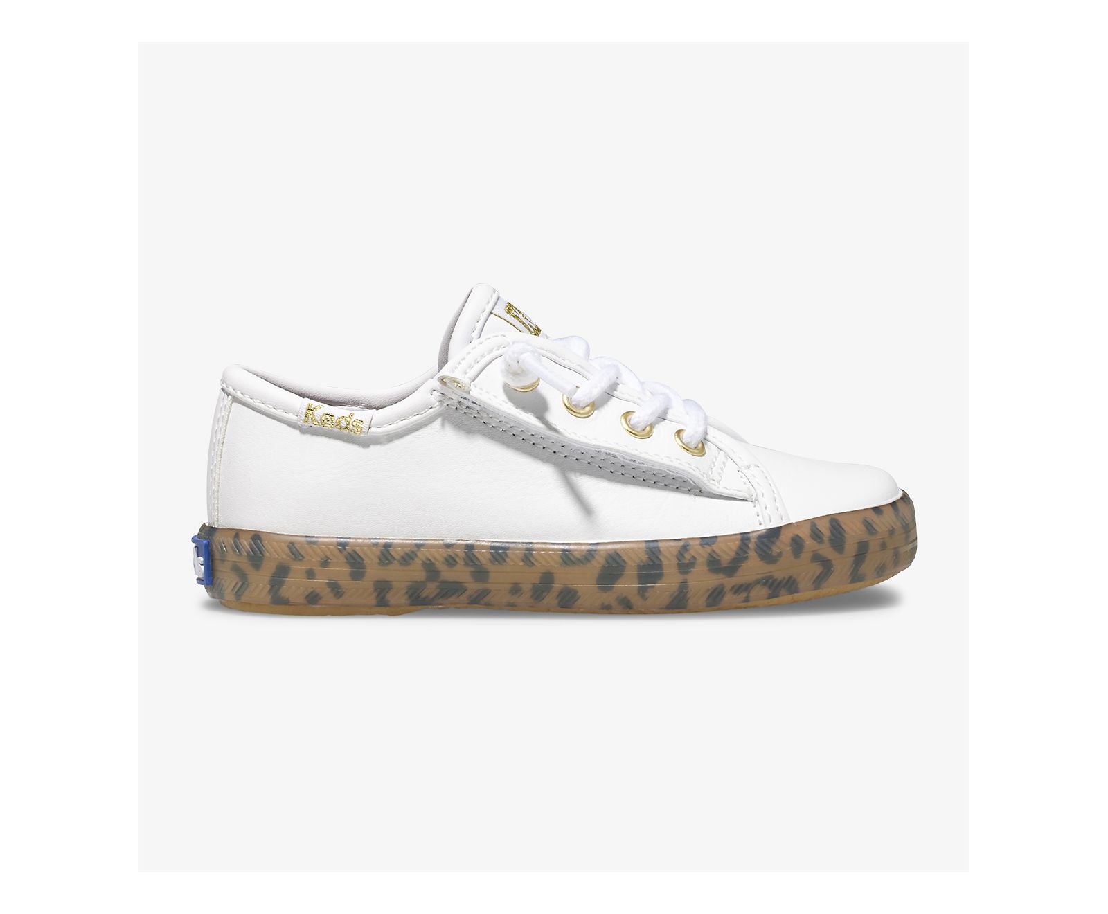 Big Kid's Kickstart Leopard Foxing Sneaker Jr White Leopard