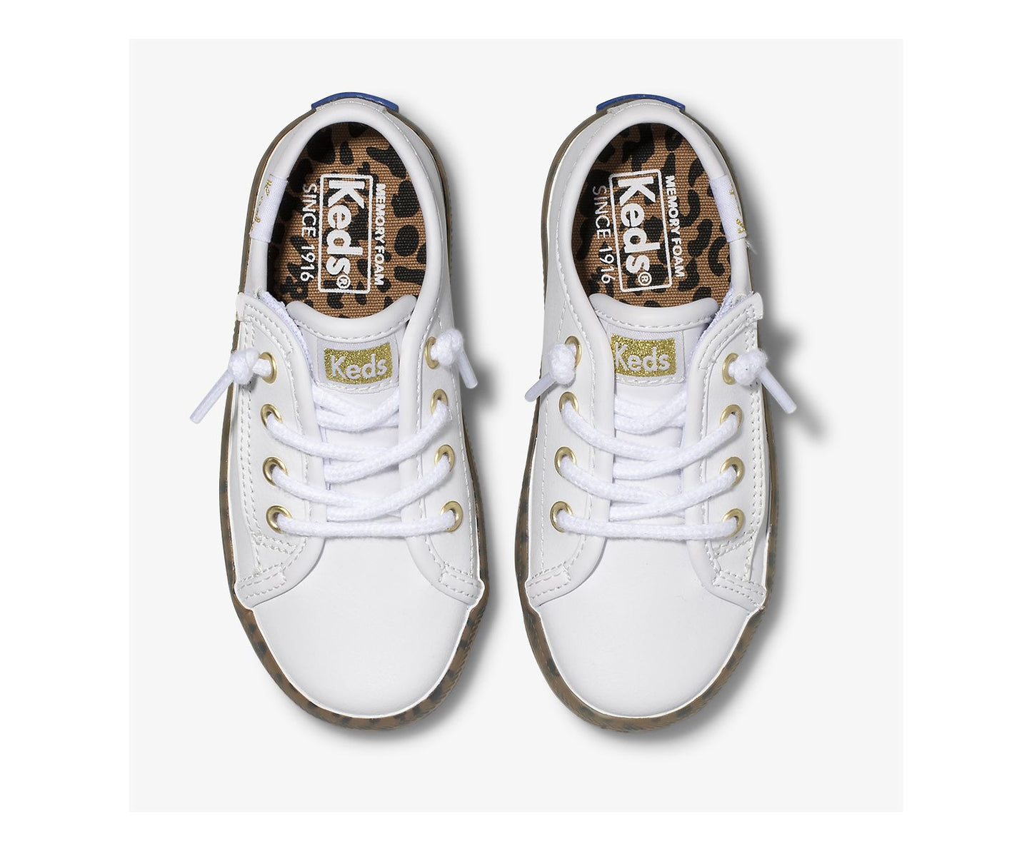 Big Kid's Kickstart Leopard Foxing Sneaker Jr White Leopard