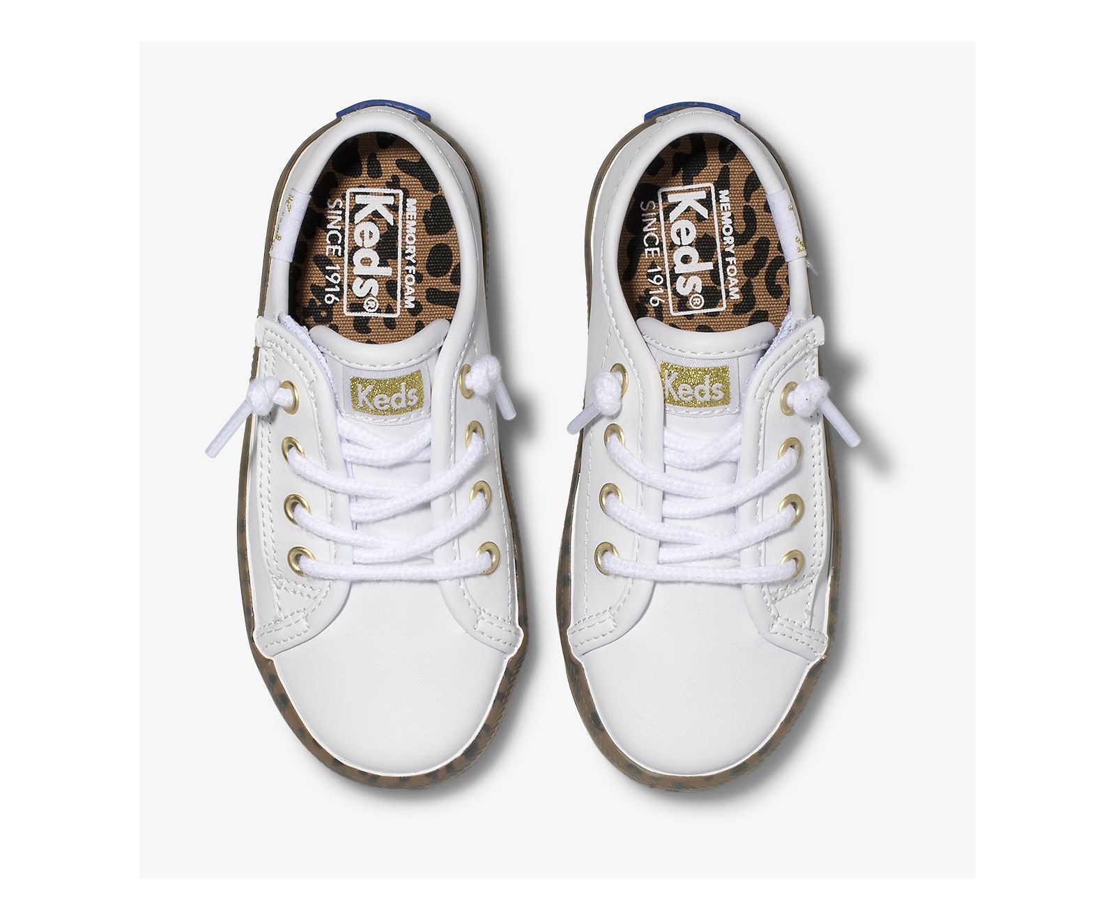 Big Kid's Kickstart Leopard Foxing Sneaker Jr White Leopard
