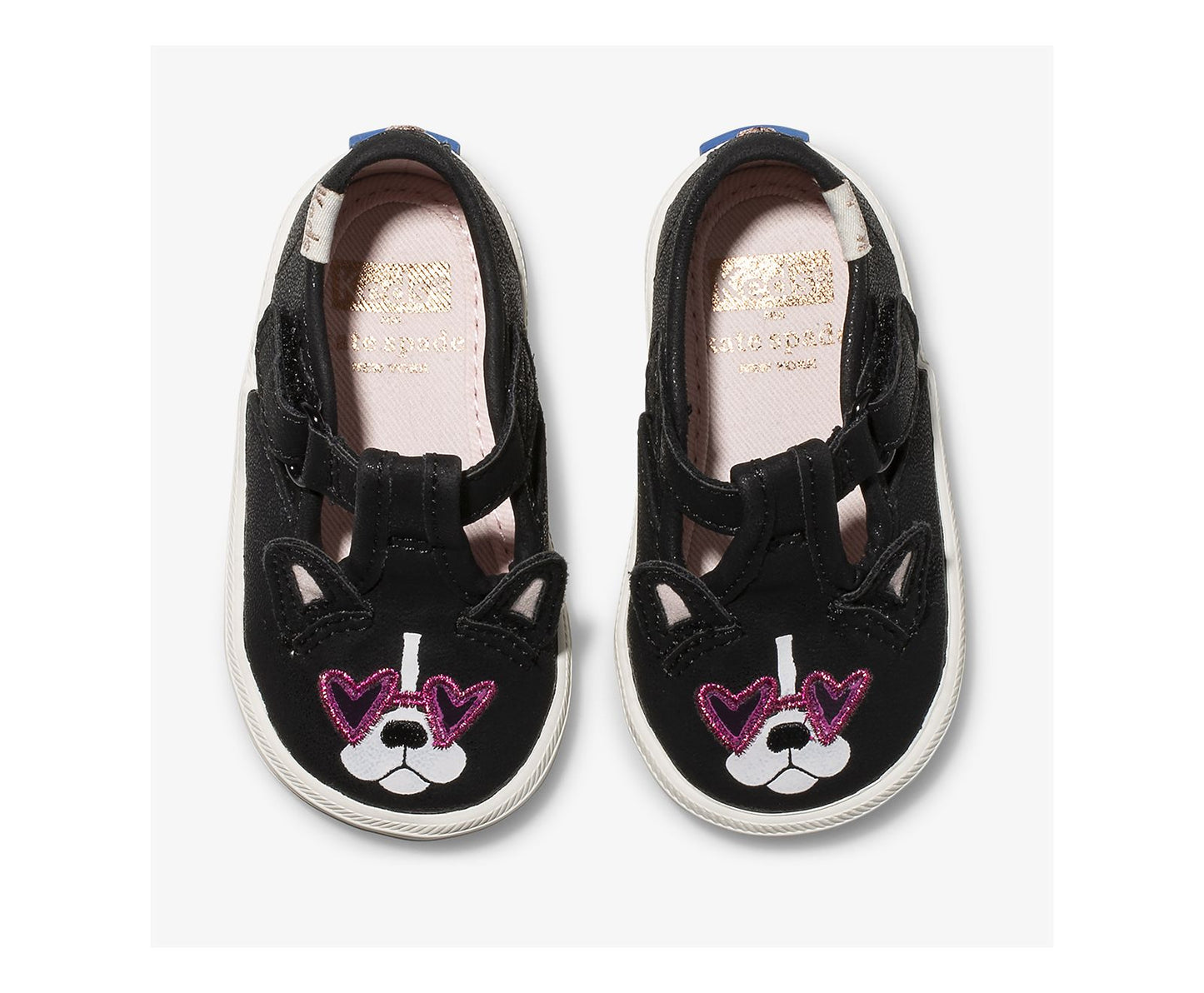 Little Kid's x kate spade new york Champion T-Strap Francois Black