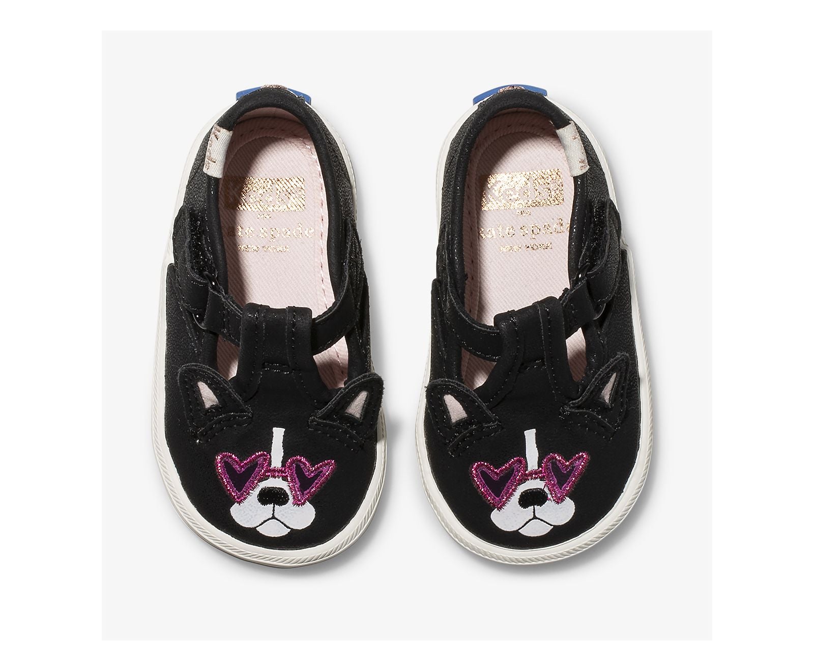Little Kid's x kate spade new york Champion T-Strap Francois Black