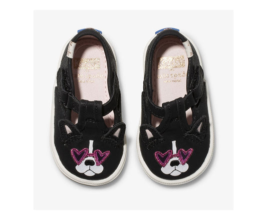 Little Kid's x kate spade new york Champion T-Strap Francois Black