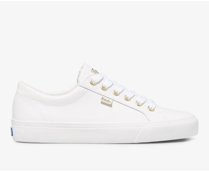 Jump Kick Leather White Gold