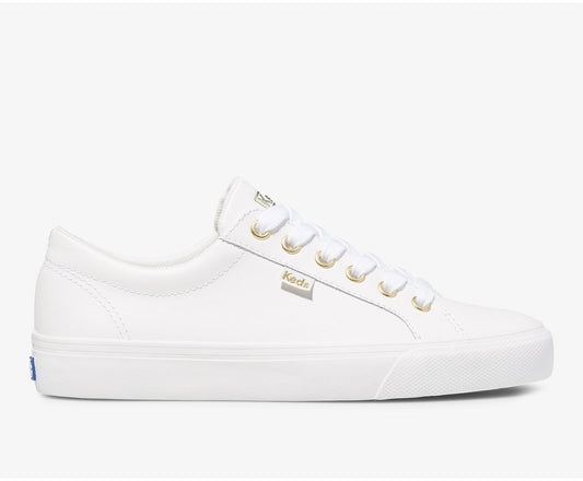 Jump Kick Leather White Gold
