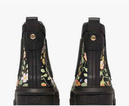 x Rifle Paper Co. Rowan Rain Boot Black Multi
