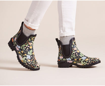 x Rifle Paper Co. Rowan Rain Boot Black Multi