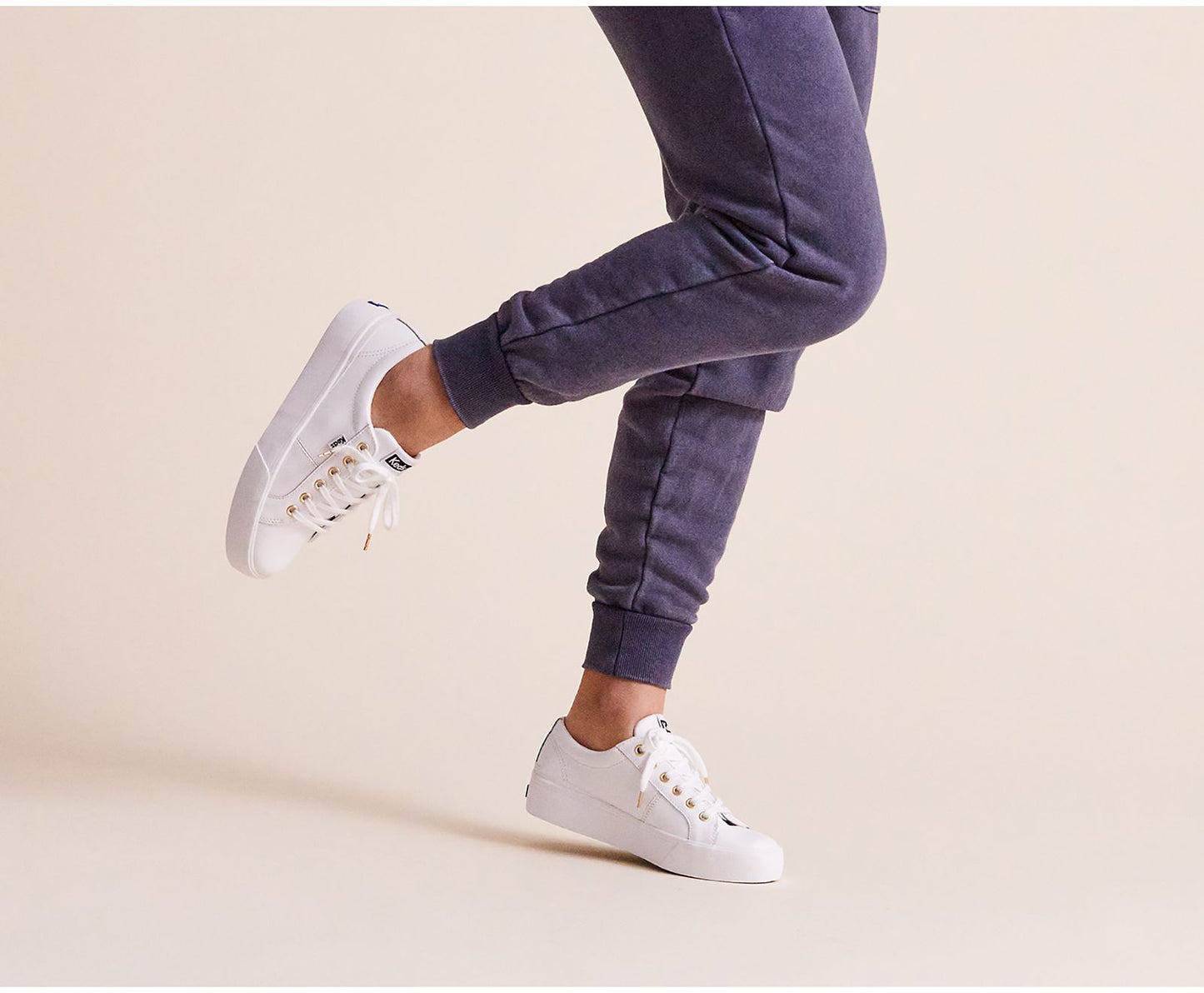 Jump Kick Duo Leather White