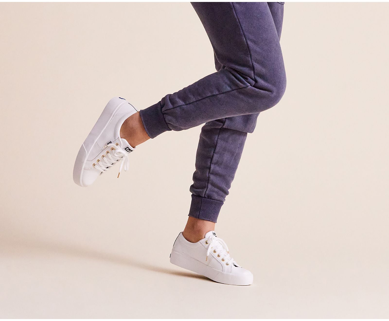 Jump Kick Duo Leather White