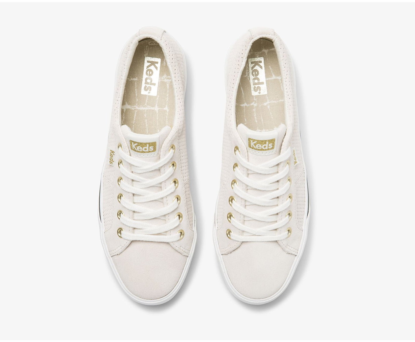 Jump Kick Duo Suede Snow White