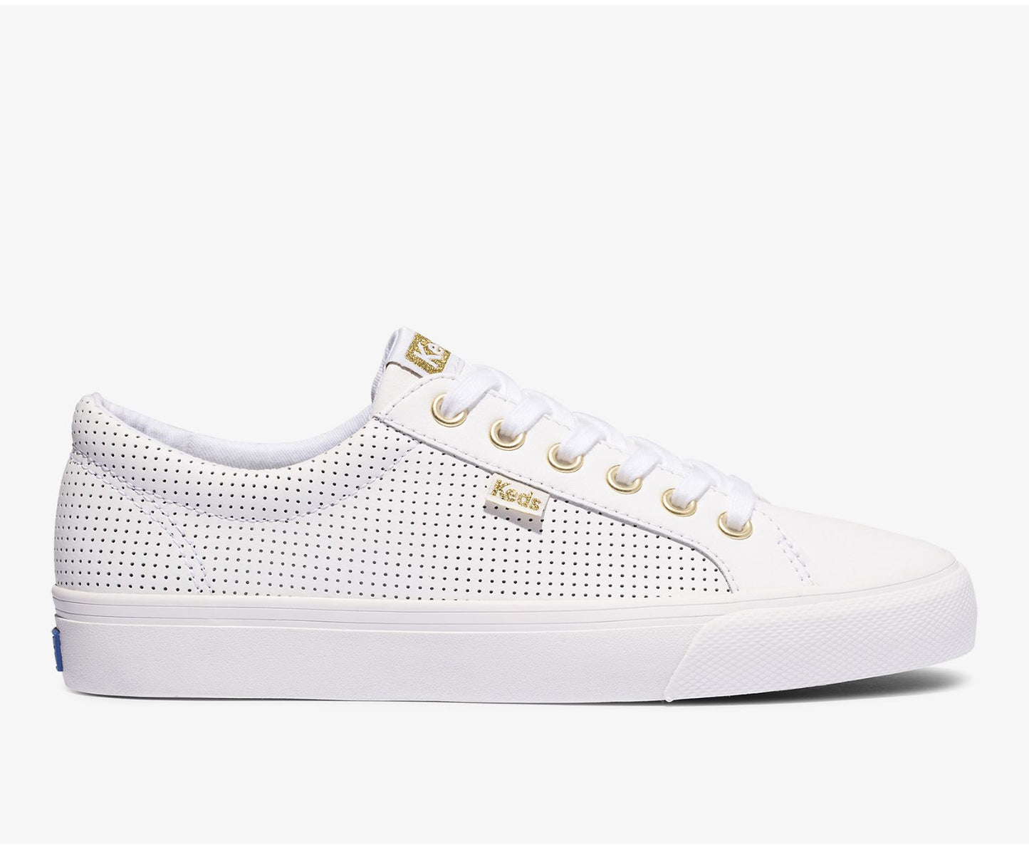 Jump Kick Perf Leather White Gold
