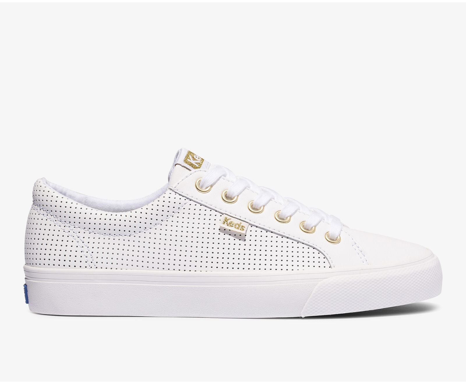 Jump Kick Perf Leather White Gold