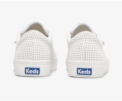 Jump Kick Perf Leather White Gold