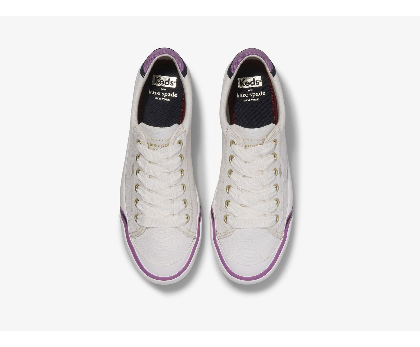 x kate spade new york Crew Kick 75 Stripe Bumper Canvas White
