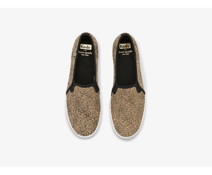 x kate spade new york Double Decker Tiny Dot Calf Hair Tan Black