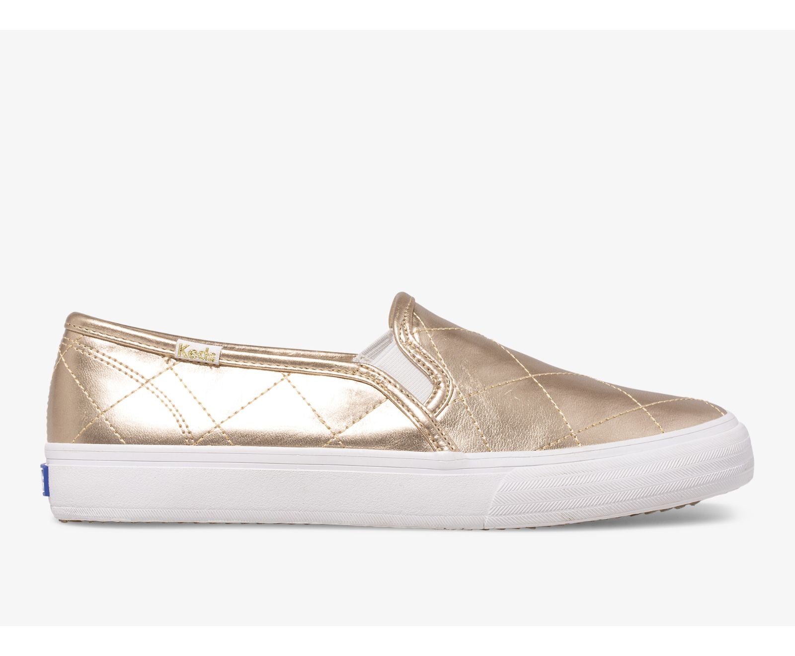 Double Decker Quilted Metallic Gold