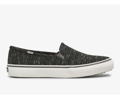 Double Decker Speckle Jersey Charcoal