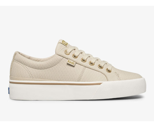 Jump Kick Duo Vegan Soft Buck + Croc Emboss Latte