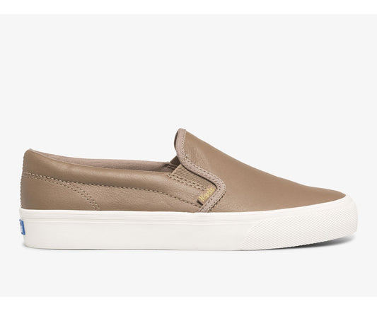 Jump Kick Slip Leather Walnut