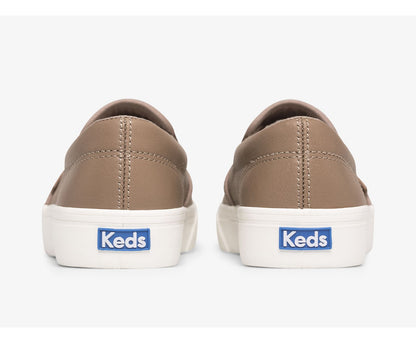 Jump Kick Slip Leather Walnut