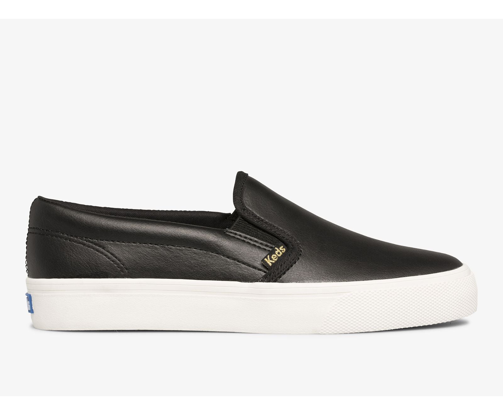 Jump Kick Slip Leather Black