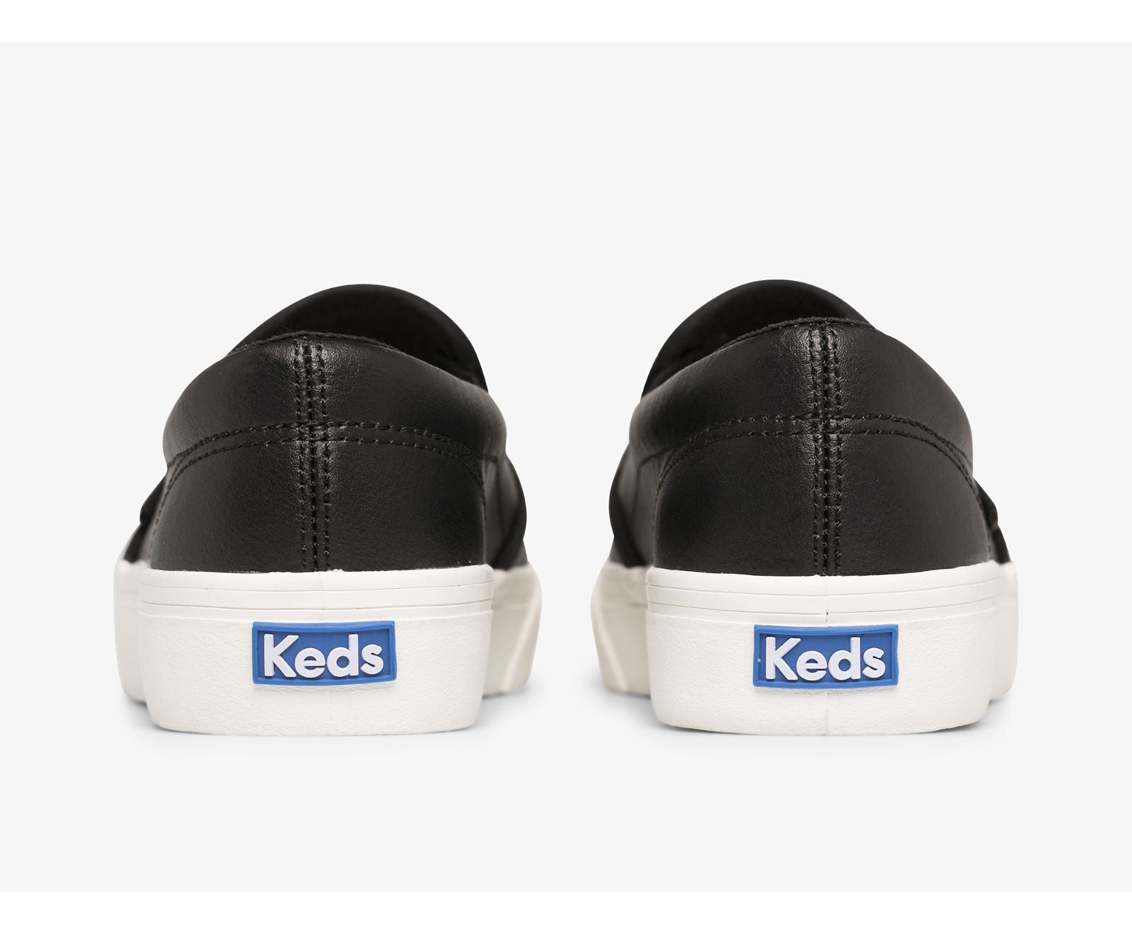 Jump Kick Slip Leather Black