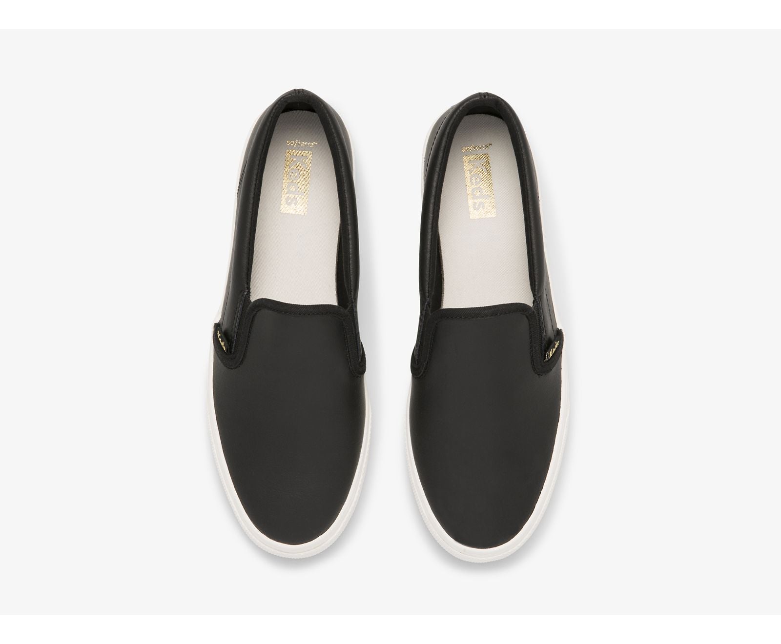Jump Kick Slip Leather Black