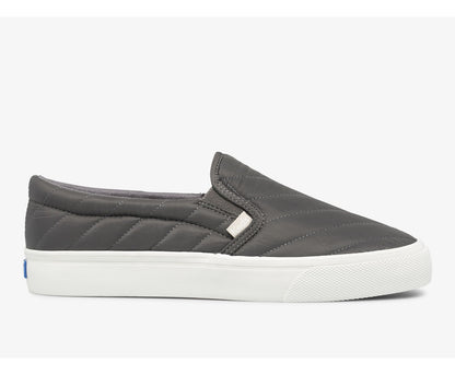 Jump Kick Slip On Water Resistant Quilted Puffer Gray