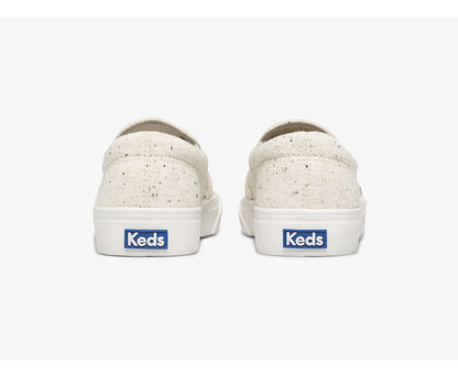 Jump Kick Slip Speckle Knit Cream