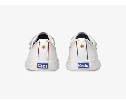 x kate spade new york Tiebreak Leather Logo Foxing White