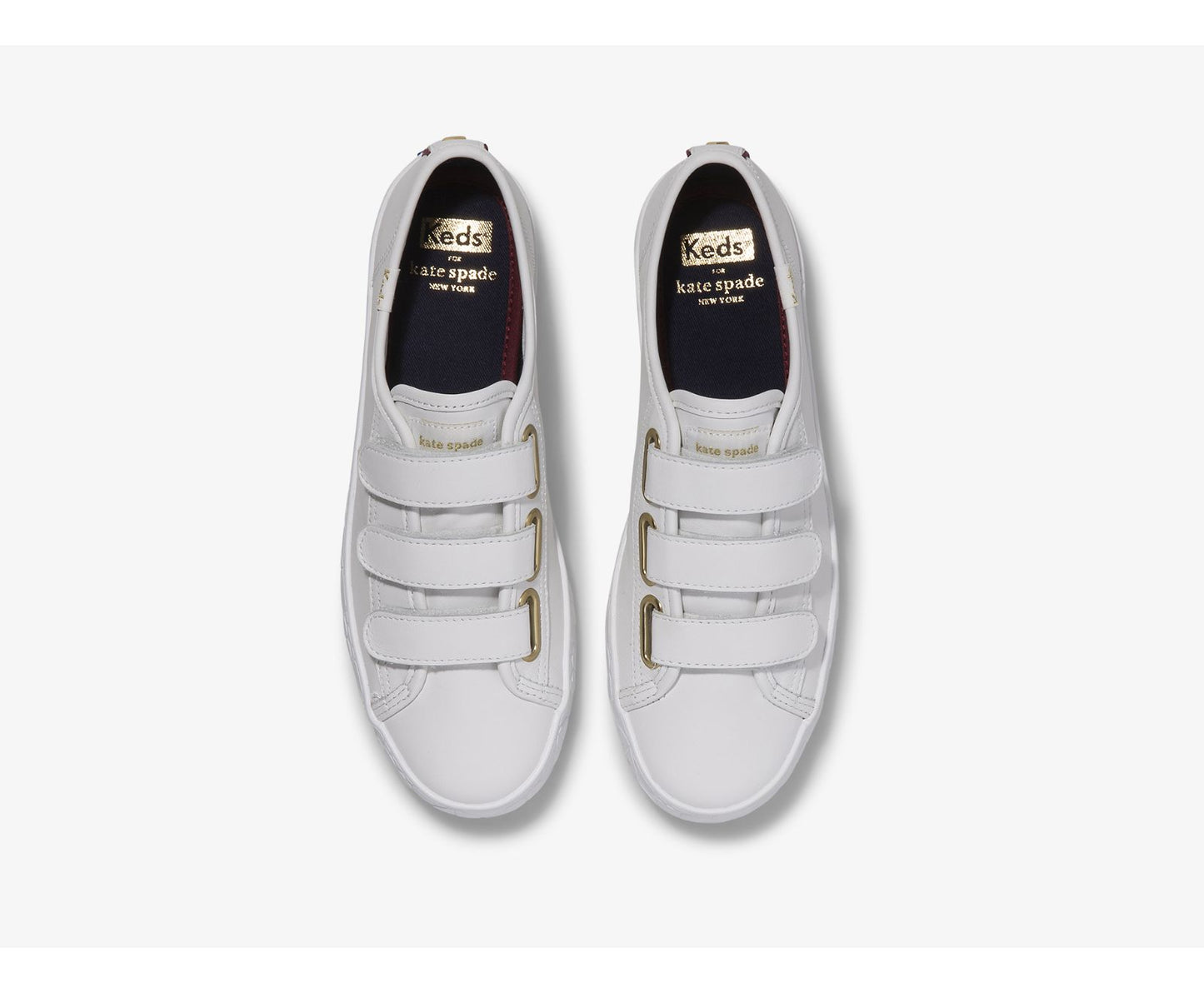 x kate spade new york Tiebreak Leather Logo Foxing White
