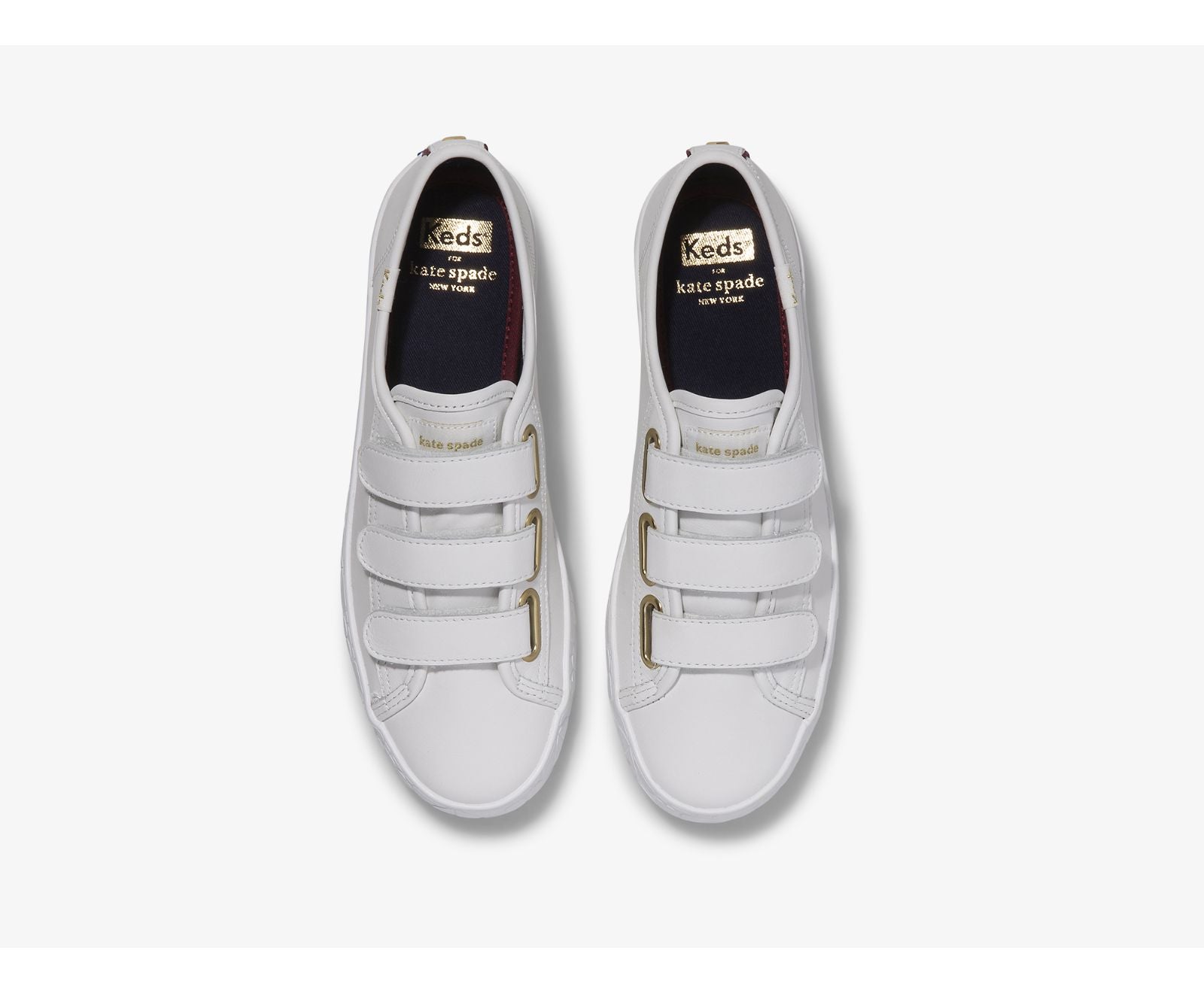 x kate spade new york Tiebreak Leather Logo Foxing White