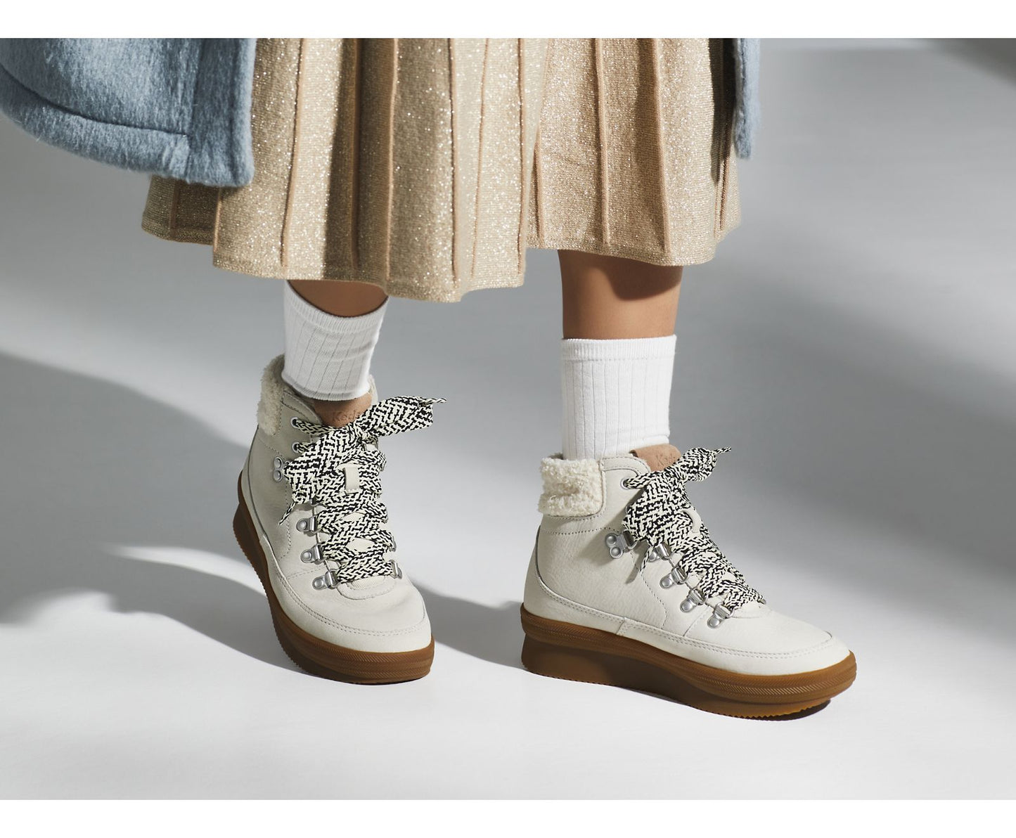 Midland Boot Luxe Leather Faux Shearling and Thinsulate™ Cream