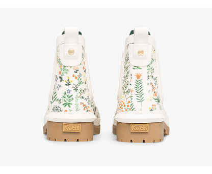 x Rifle Paper Co. Rowan Rain Boot Menagerie White Green