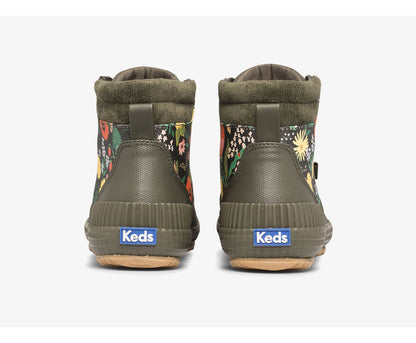 x Rifle Paper Co. Scout Boot Water-Resistant Botanical Canvas Thinsulate™ Olive