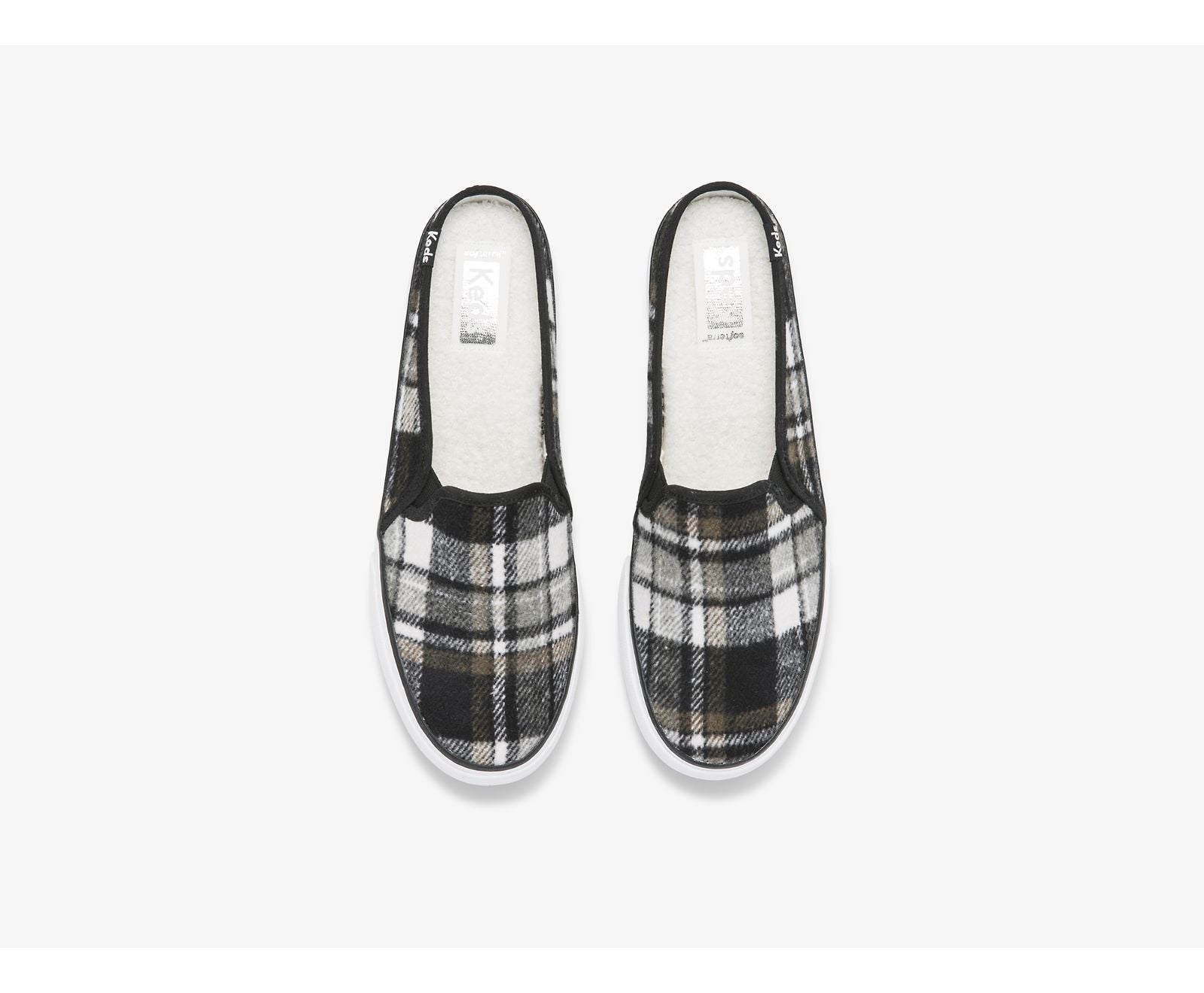 Double Decker Mule Plaid Gray