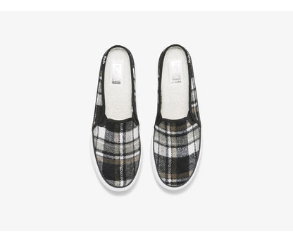Double Decker Mule Plaid Gray