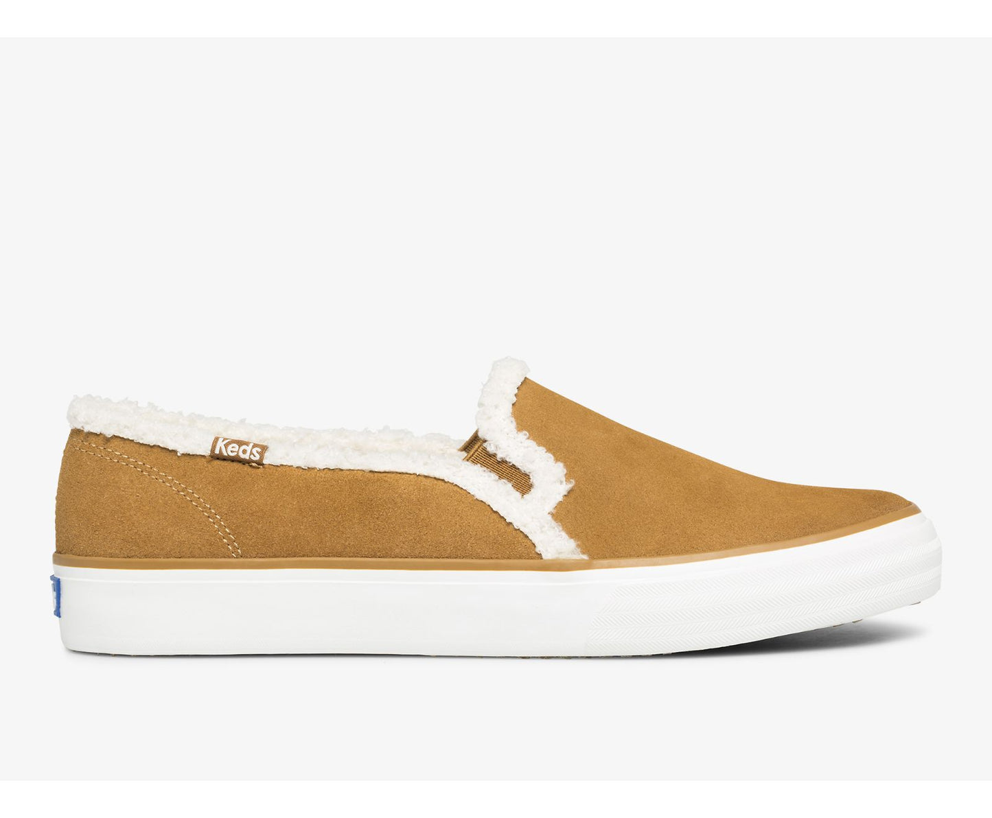 Double Decker Suede Faux Shearling Brown