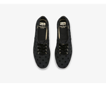 x kate spade new york Champion Flock Dot Black