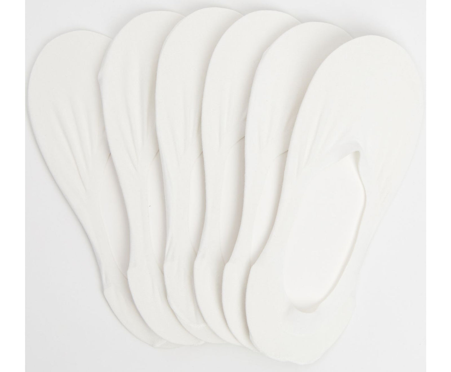 6PK Sneaker Liner White
